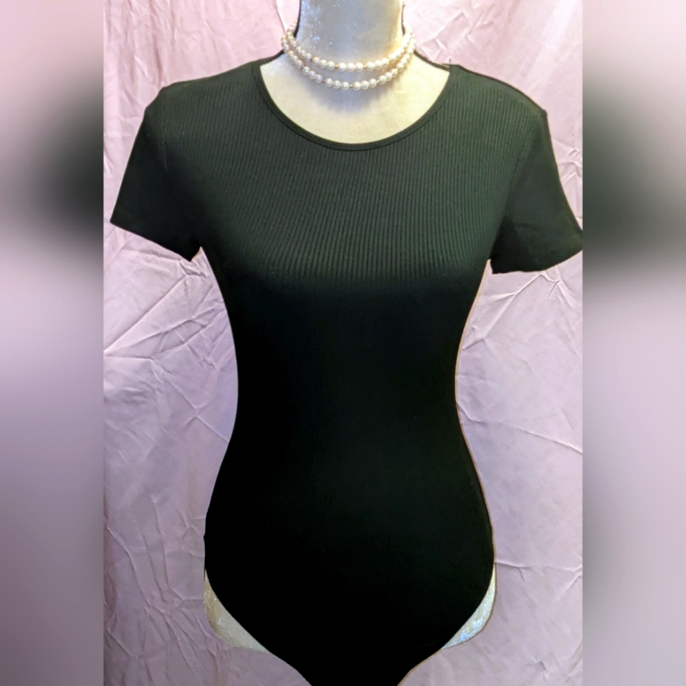 Wild Fable with Opened Back Bodysuit with snap crotch. Black fits S/M